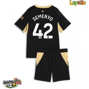 Manchester City Antoine Semenyo #42 Vieraspaita Lapsille 2026-27 Lyhythihainen (+ shortsit)
